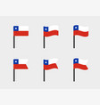 chile flag symbols set national flag icons vector image vector image