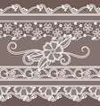fabric lace with flowers decoration fashion vector image