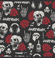 hard rock colorful seamless pattern vector image vector image