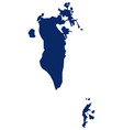 map bahrain in blue colour vector image vector image