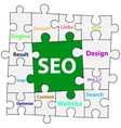 puzzle background seo vector image vector image
