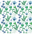 turkish field flowers seamless pattern vector image