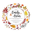 wedding autumn fall invite invitation floral vector image