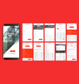 design of the mobile application ui ux a set vector image vector image
