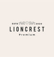 lion coat arms hipster vintage logo icon vector image vector image