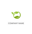 round leaf organic seed logo vector image