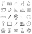 school line icons on white background vector image