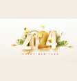 2024 golden decoration holiday on beige background vector image vector image