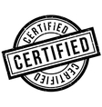 certified rubber stamp vector image
