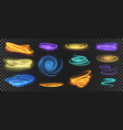 glowing light spirals circles swirls and speed vector image vector image