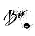 happy halloween lettering holiday calligraphy vector image