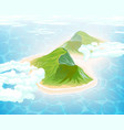 island in ocean aerial view vector image
