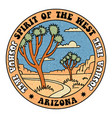 joshua tree national park graphic round sticker vector image vector image