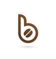 letter b coffee logo icon design template elements vector image