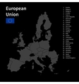 detailed map of european union and european vector image