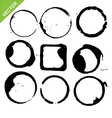 circles grunge of coffee cup vector image