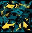 abstract seamless underwater pattern for girls vector image