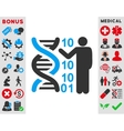 dna code report icon vector image