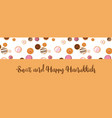 hanukkah dougnut jewish holiday symbol sweet vector image