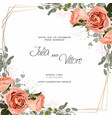 floral wedding invitation card template design vector image vector image