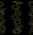 seamless pattern with drawing daisy flowers vector image