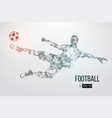 silhouette of a football player from particles vector image