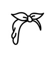 bandana icon isolated contour symbol vector image
