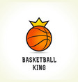 basketball king logo vector image vector image