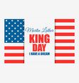 martin luther king day i have a dream greeting vector image