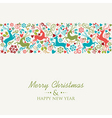 merry christmas and happy new year greeting card vector image vector image