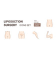 plastic surgery fat body liposuction treatment vector image