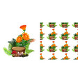 seamless background design with orange gerbera vector image