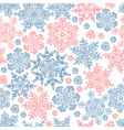 seamless snowflakes pattern vector image
