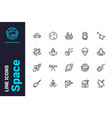space exploration icons set vector image