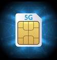 sim card 5g vector image vector image
