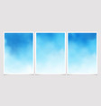 blue sky watercolor background gradient vector image vector image