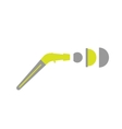flat icon of artificial joint on white background vector image