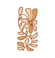 70s flower groovy hippie funny boho palette vector image