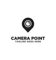 camera point logo design inspiration vector image vector image