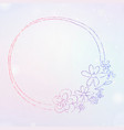 floral wreath glitter border vector image vector image