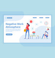 negative work atmosphere spoiling workers life vector image