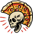 pizza punk retro vector image vector image