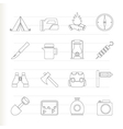 tourism and hiking icons vector image