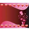 valentine champagne background vector image