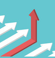 bent arrow moving up vector image