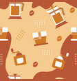coffee seamless pattern background logo icon vector image vector image