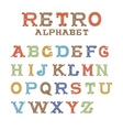 colorful vintage alphabet on white background vector image