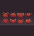game level or avatar frames ui icons buttons set vector image vector image