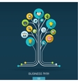 growth tree concept for business communication vector image vector image
