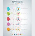 info graphic teamwork business concept vector image